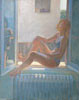 Demoiselle dens la fenétre